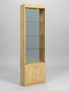 Витрина №300-2-600 (с дверками, задняя стенка - стекло), Дуб Золотистый