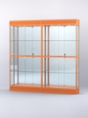 Витрина "АЛПРО" №3-2м-300-3 (задняя стенка - зеркало) , Оранжевый