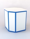 Прилавок из профиля угловой шестигранный №1 (без дверок), Белый + Делфт голубой