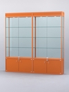 Витрина "АЛПРО" №1-2м-300-2 (задняя стенка - стекло), Оранжевый