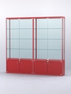 Витрина "АЛПРО" №2-2м-200-2 (задняя стенка - стекло) , Красный
