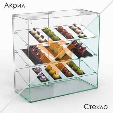 Витрина "СЛАДОСТЬ" №1 для выпечки настольная