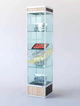 Витрина для музеев вооруженных сил "ЭКСПОНАТ" №3-2 (задняя стенка стекло)