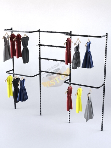 Настенная система с поручнями для одежды и под крючки "LOFT" №1-1 (2700мм)