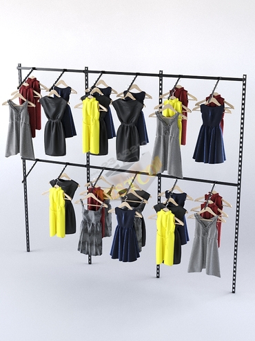 Настенная система с пристенными поручнями для одежды "LOFT" №2 (2700мм)