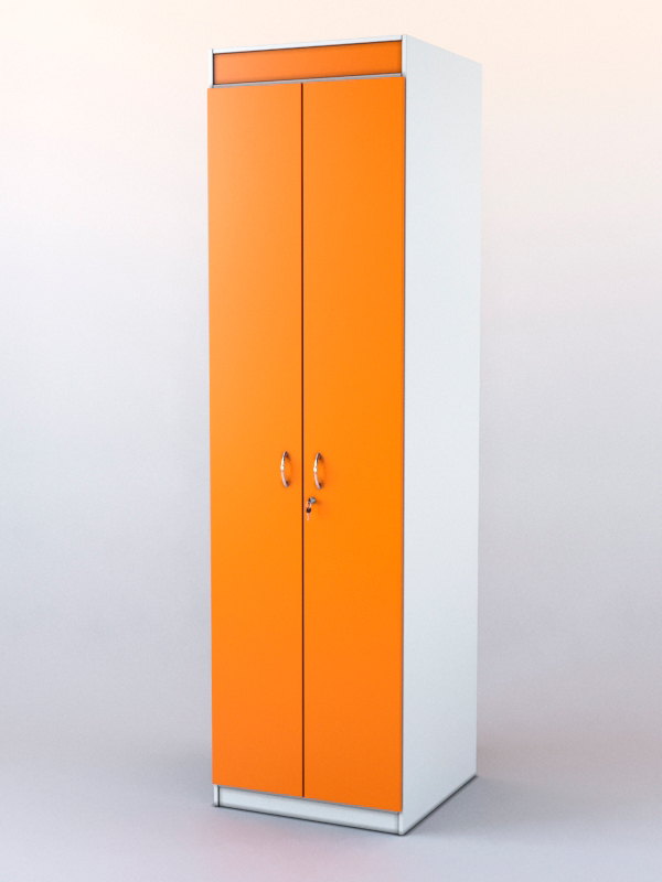 Шкаф "АПТЕКА" №1  Белый + Оранжевый
