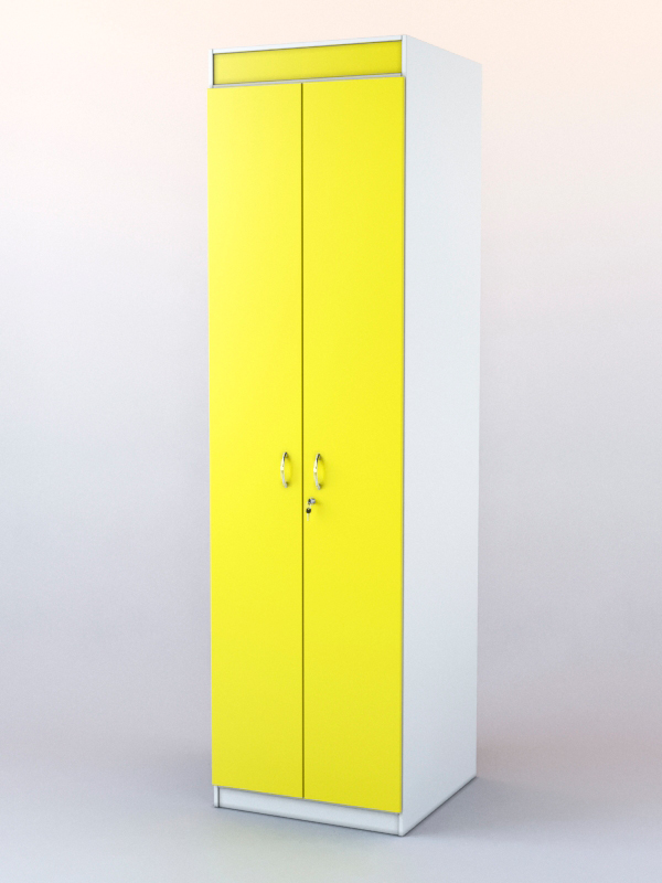 Шкаф "АПТЕКА" №1  Белый + Цитрусовый желтый U131ST9
