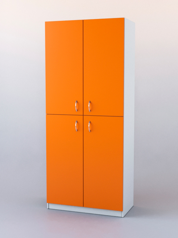 Шкаф для аптек №1 Белый + Оранжевый