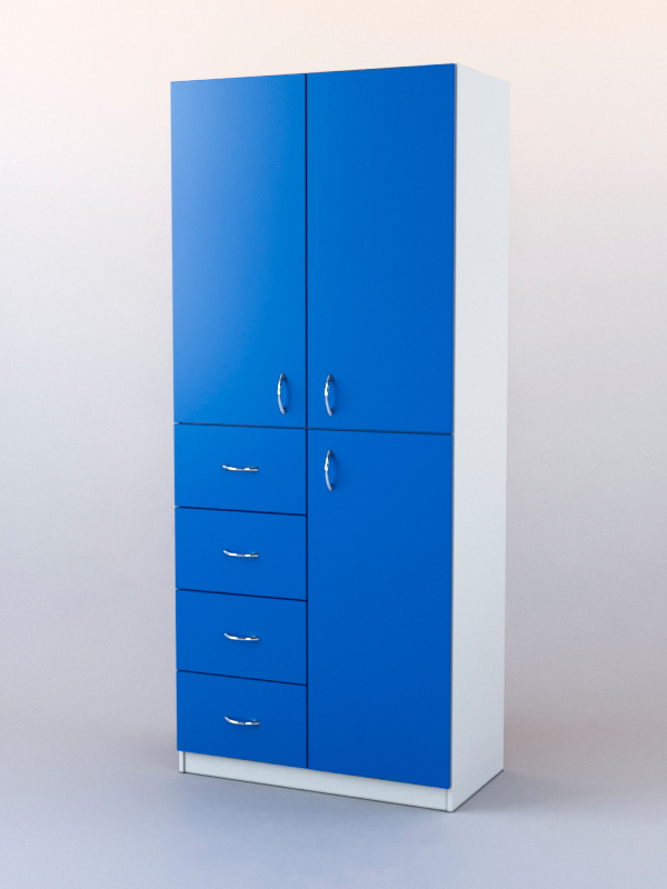 Шкаф для аптек №3 Белый + Делфт голубой