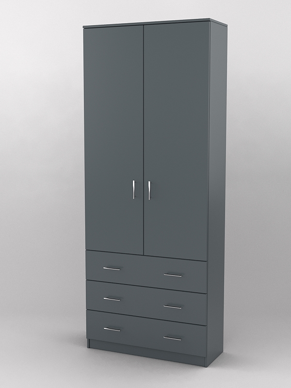 Шкаф для одежды №3 Темно-серый U2601