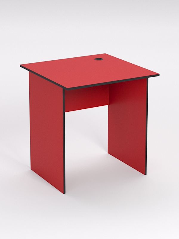 Стол приставной офисный С-01 Красный, кромка черная