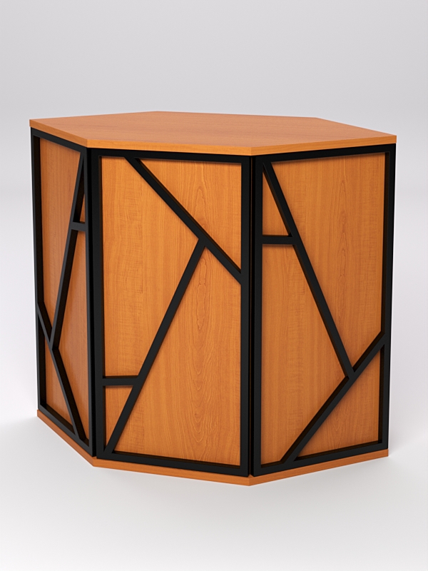 Торговый стол-прилавок шестигранный серии РОК №15 Вишня