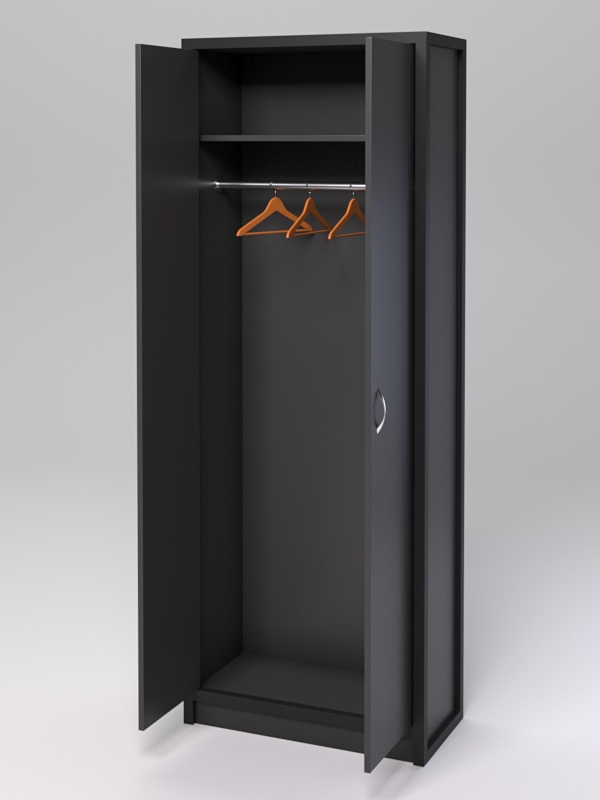 Шкаф офисный для одежды ШО-31 "СТРОНГ" в стиле ЛОФТ Черный
