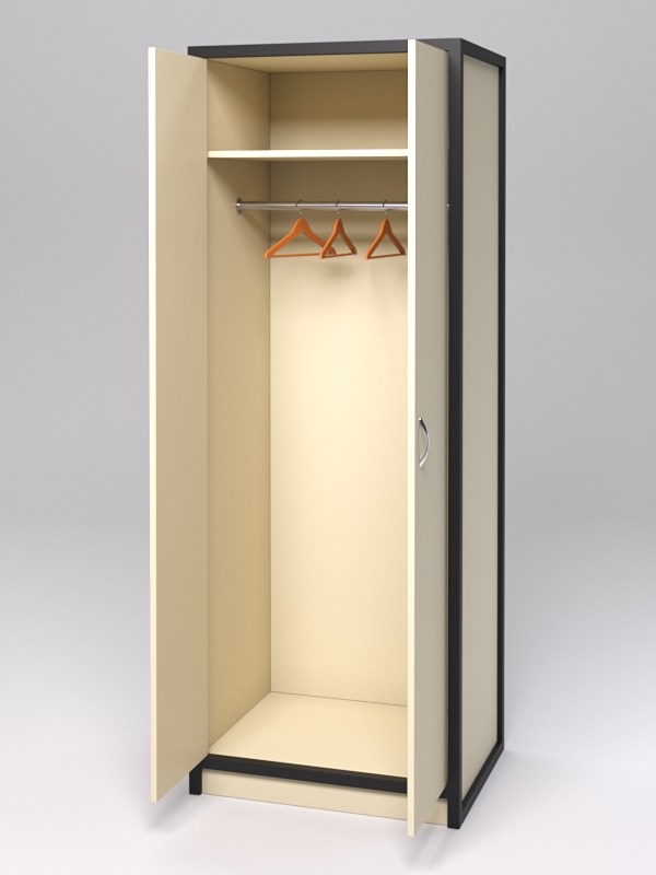 Шкаф офисный для одежды глубокий ШО-32 "СТРОНГ" в стиле ЛОФТ Крем Вайс