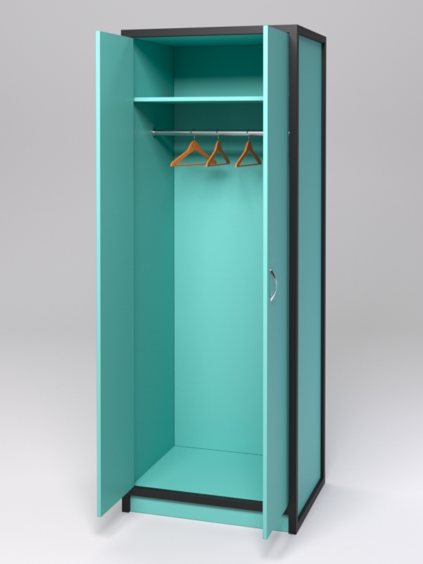 Шкаф офисный для одежды глубокий ШО-32 "СТРОНГ" в стиле ЛОФТ Тиффани Аква