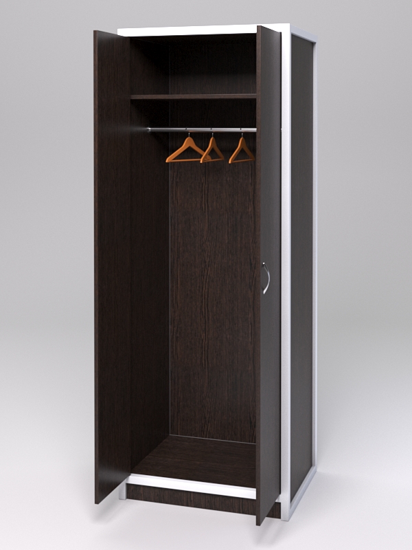 Шкаф офисный для одежды глубокий ШО-32 "СТРОНГ" в стиле ЛОФТ Дуб Венге + металлический каркас Белый