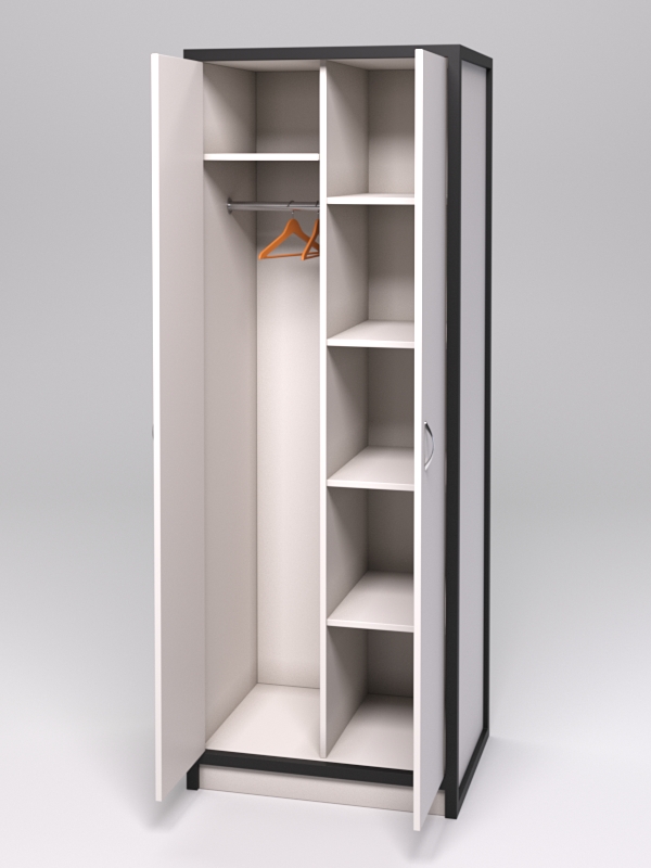 Шкаф офисный для одежды глубокий ШО-34 "СТРОНГ" в стиле ЛОФТ Белый