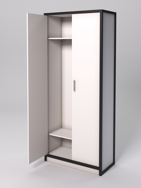 Шкаф для одежды НТ-590Ш "СТРОНГ" в стиле ЛОФТ Белый