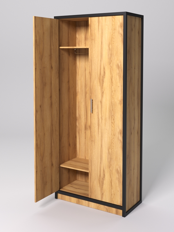 Шкаф для одежды НТ-590Ш "СТРОНГ" в стиле ЛОФТ Дуб Золотистый