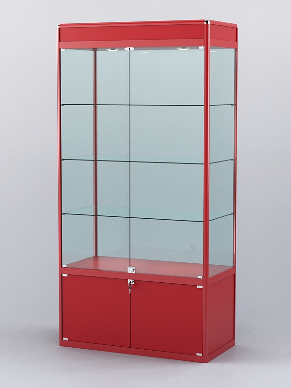 Витрина "АЛПРО" №1-500-2 (задняя стенка - стекло)  Красный