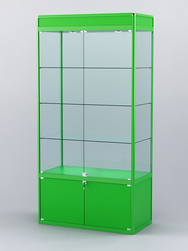 Витрина "АЛПРО" №1-500-2 (задняя стенка - стекло)  Зеленый