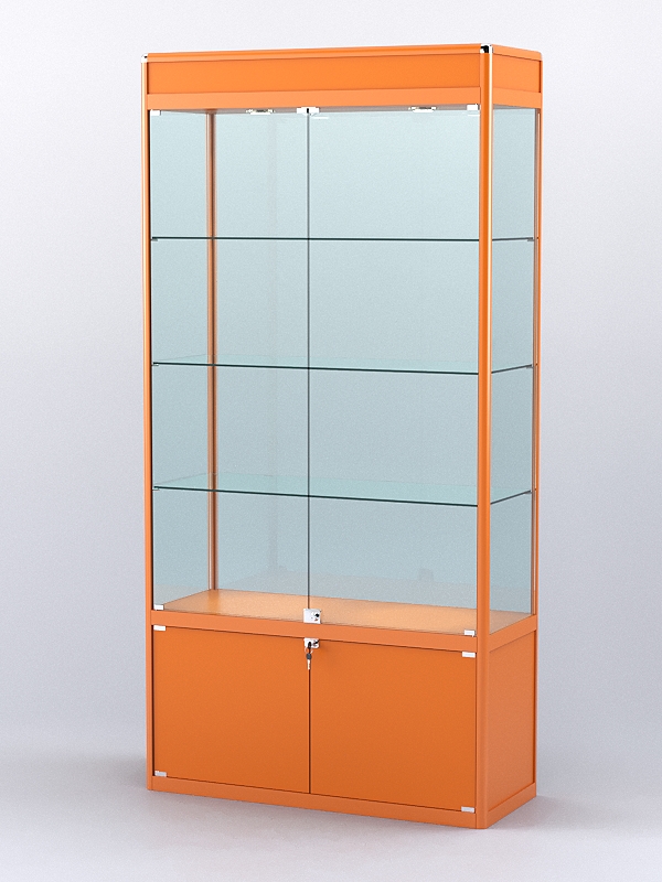 Витрина "АЛПРО" №1-400-2 (задняя стенка - стекло)  Оранжевый