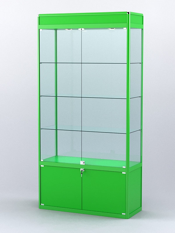 Витрина "АЛПРО" №1-400-2 (задняя стенка - стекло)  Зеленый