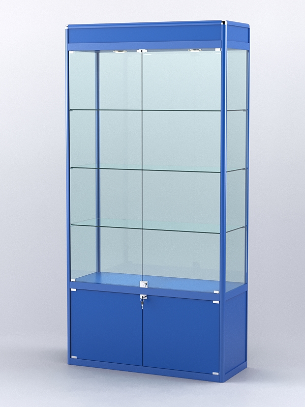 Витрина "АЛПРО" №1-400-2 (задняя стенка - стекло)  Синий