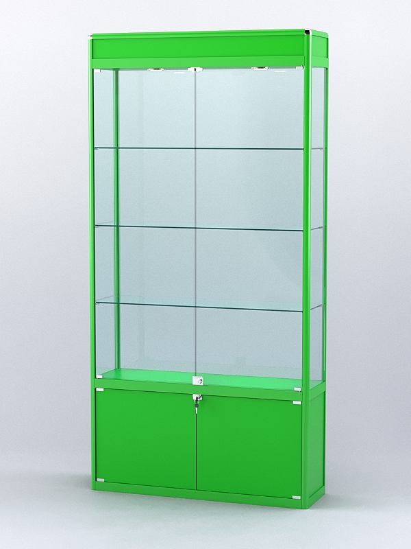 Витрина "АЛПРО" №1-300-2 (задняя стенка - стекло)  Зеленый