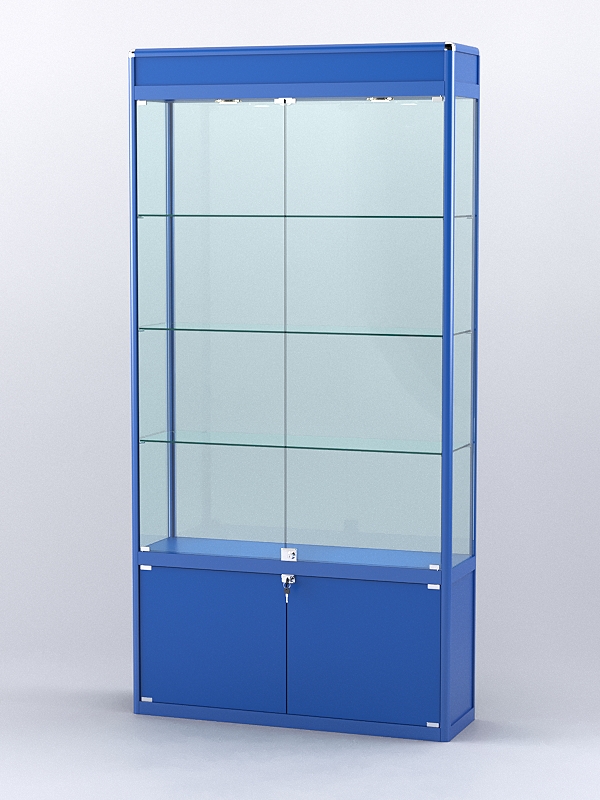 Витрина "АЛПРО" №1-300-2 (задняя стенка - стекло)  Синий