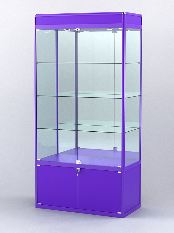 Витрина "АЛПРО" №1-500-3 (задняя стенка - зеркало)  Фиолетовый
