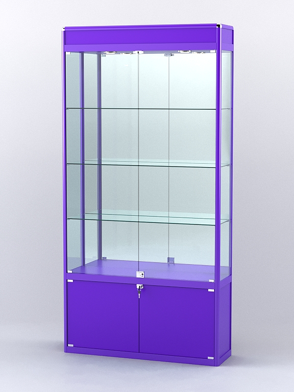 Витрина "АЛПРО" №1-300-3 (задняя стенка - зеркало)  Фиолетовый