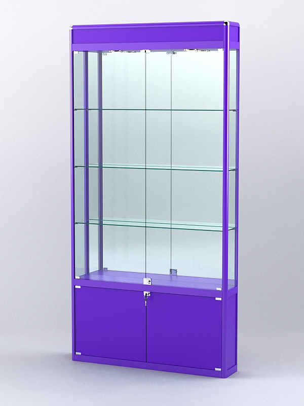Витрина "АЛПРО" №1-200-3 (задняя стенка - зеркало)  Фиолетовый