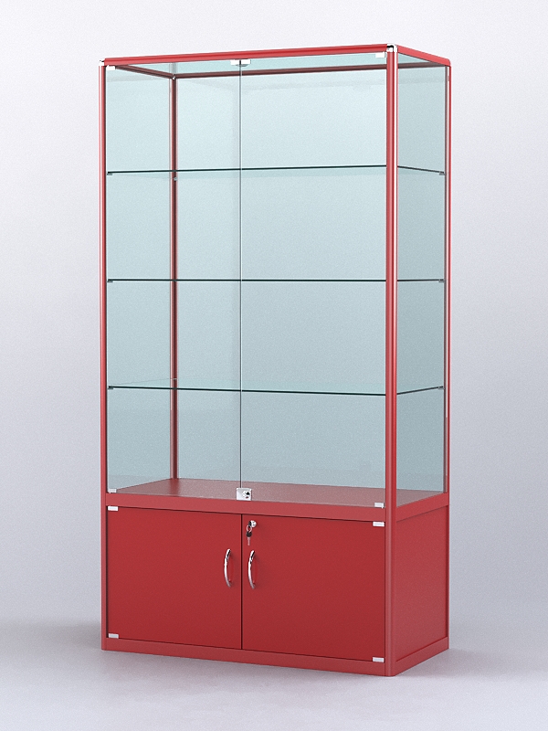 Витрина "АЛПРО" №2-500-2 (задняя стенка - стекло) Красный