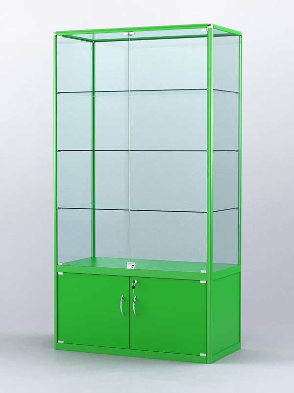 Витрина "АЛПРО" №2-500-2 (задняя стенка - стекло) Зеленый