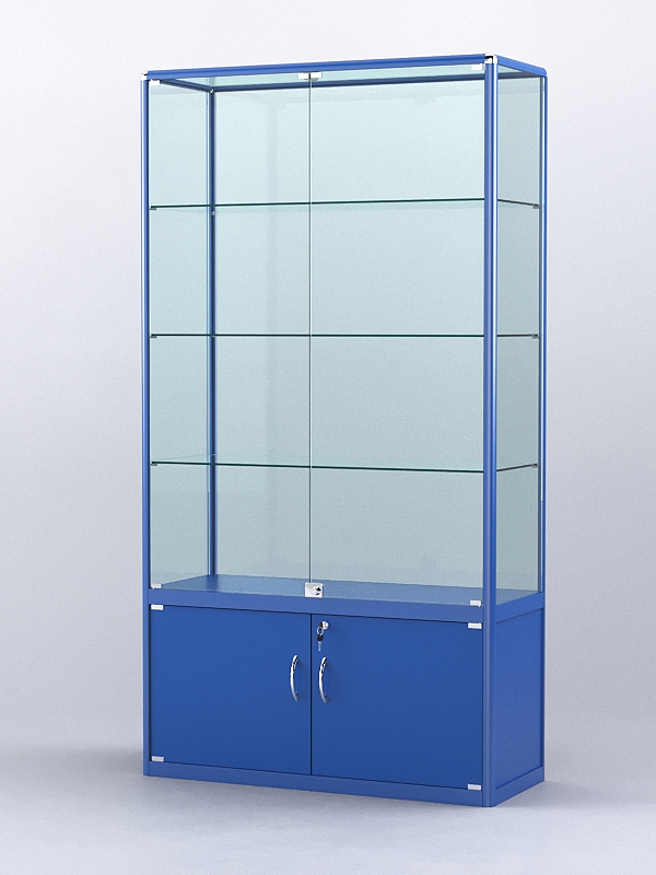 Витрина "АЛПРО" №2-400-2 (задняя стенка - стекло) Синий