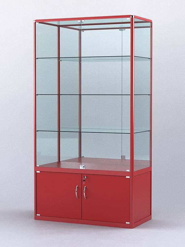 Витрина "АЛПРО" №2-500-3 (задняя стенка - зеркало)  Красный