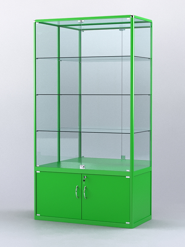 Витрина "АЛПРО" №2-500-3 (задняя стенка - зеркало)  Зеленый