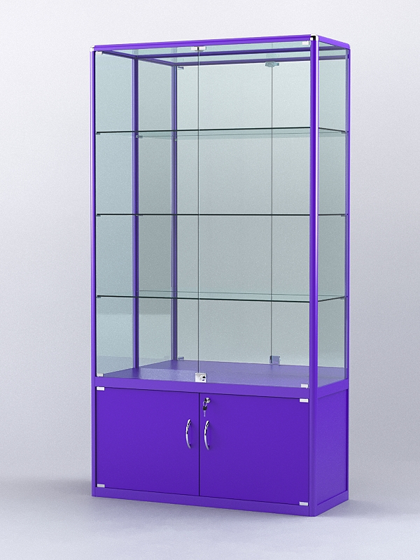 Витрина "АЛПРО" №2-400-3 (задняя стенка - зеркало)  Фиолетовый