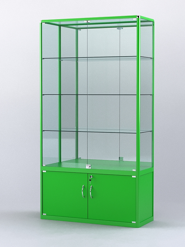 Витрина "АЛПРО" №2-400-3 (задняя стенка - зеркало)  Зеленый