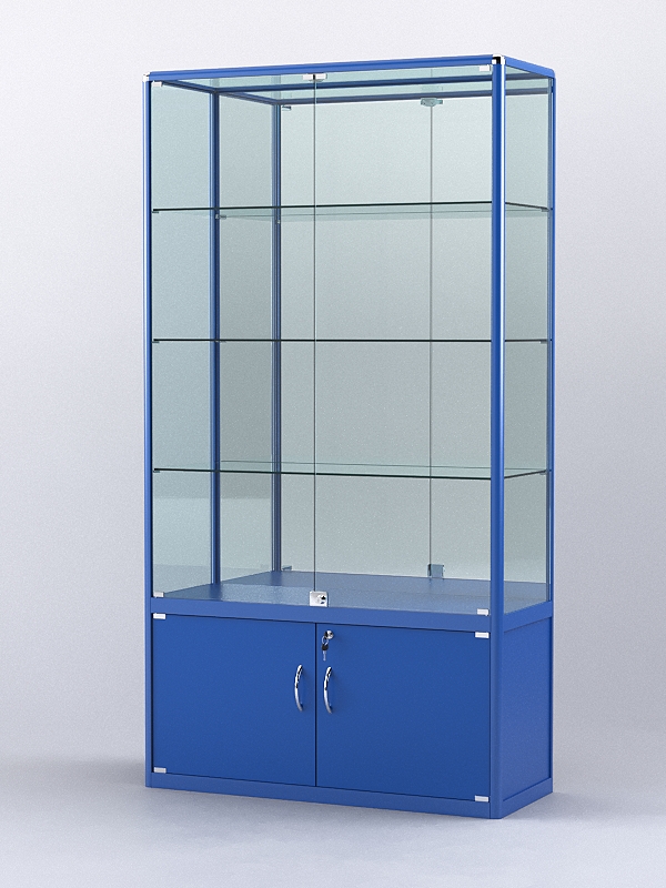 Витрина "АЛПРО" №2-400-3 (задняя стенка - зеркало)  Синий