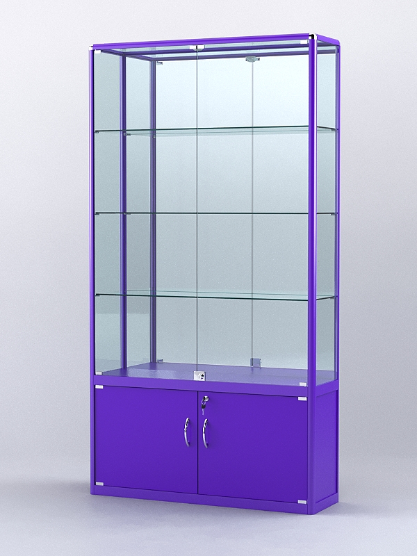 Витрина "АЛПРО" №2-300-3 (задняя стенка - зеркало)  Фиолетовый
