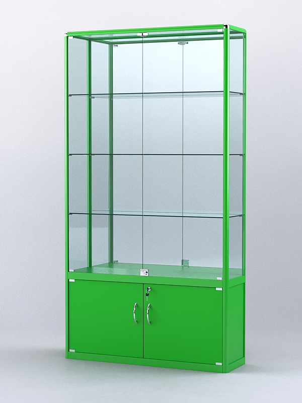 Витрина "АЛПРО" №2-300-3 (задняя стенка - зеркало)  Зеленый