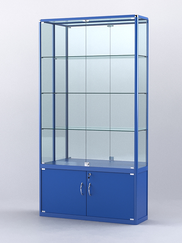 Витрина "АЛПРО" №2-300-3 (задняя стенка - зеркало)  Синий