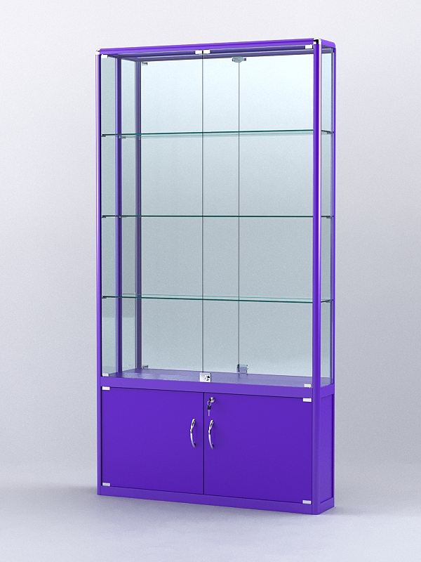 Витрина "АЛПРО" №2-200-3 (задняя стенка - зеркало)  Фиолетовый
