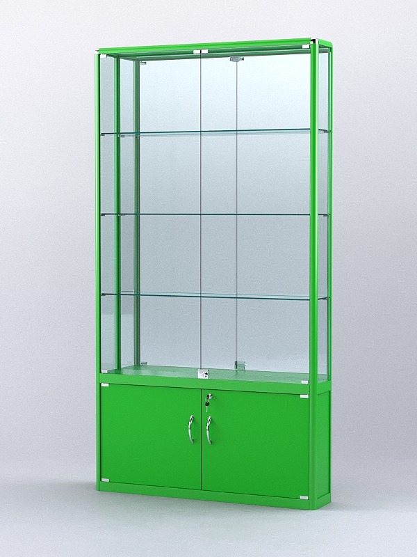 Витрина "АЛПРО" №2-200-3 (задняя стенка - зеркало)  Зеленый