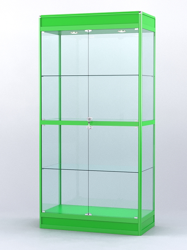 Витрина "АЛПРО" №3-500-2 (задняя стенка - стекло) Зеленый