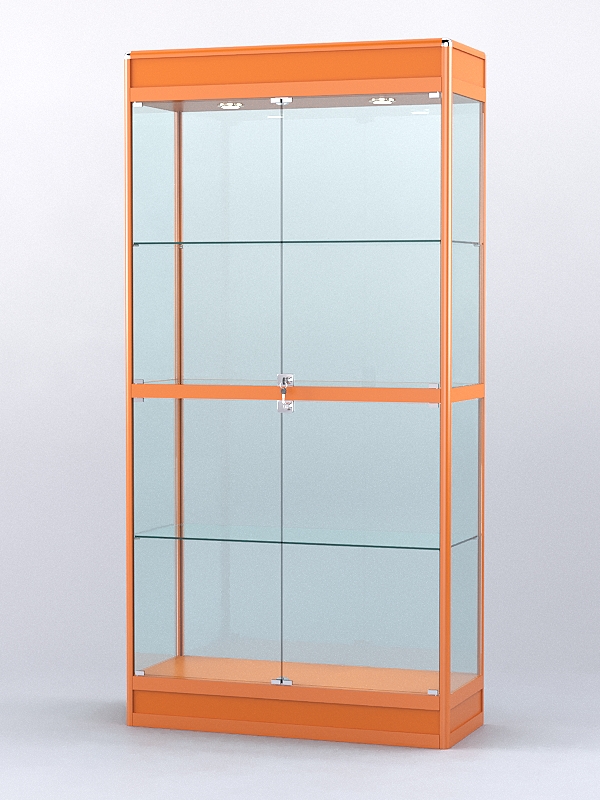 Витрина "АЛПРО" №3-400-2 (задняя стенка - стекло) Оранжевый