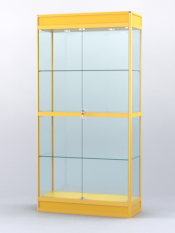 Витрина "АЛПРО" №3-400-2 (задняя стенка - стекло) Желтый