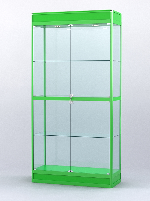 Витрина "АЛПРО" №3-400-2 (задняя стенка - стекло) Зеленый